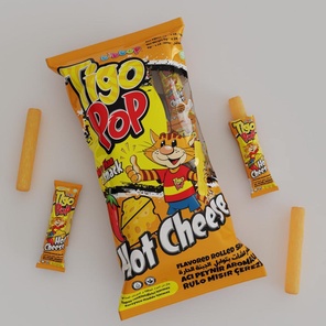Кукурузный снек TibTop Tigo Pop 6г.  Острый сыр